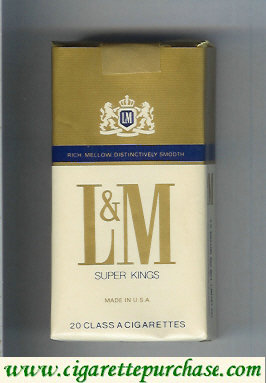 L&M Rich Mellow Distinctively Smooth Super Kings 100s cigarettes soft box